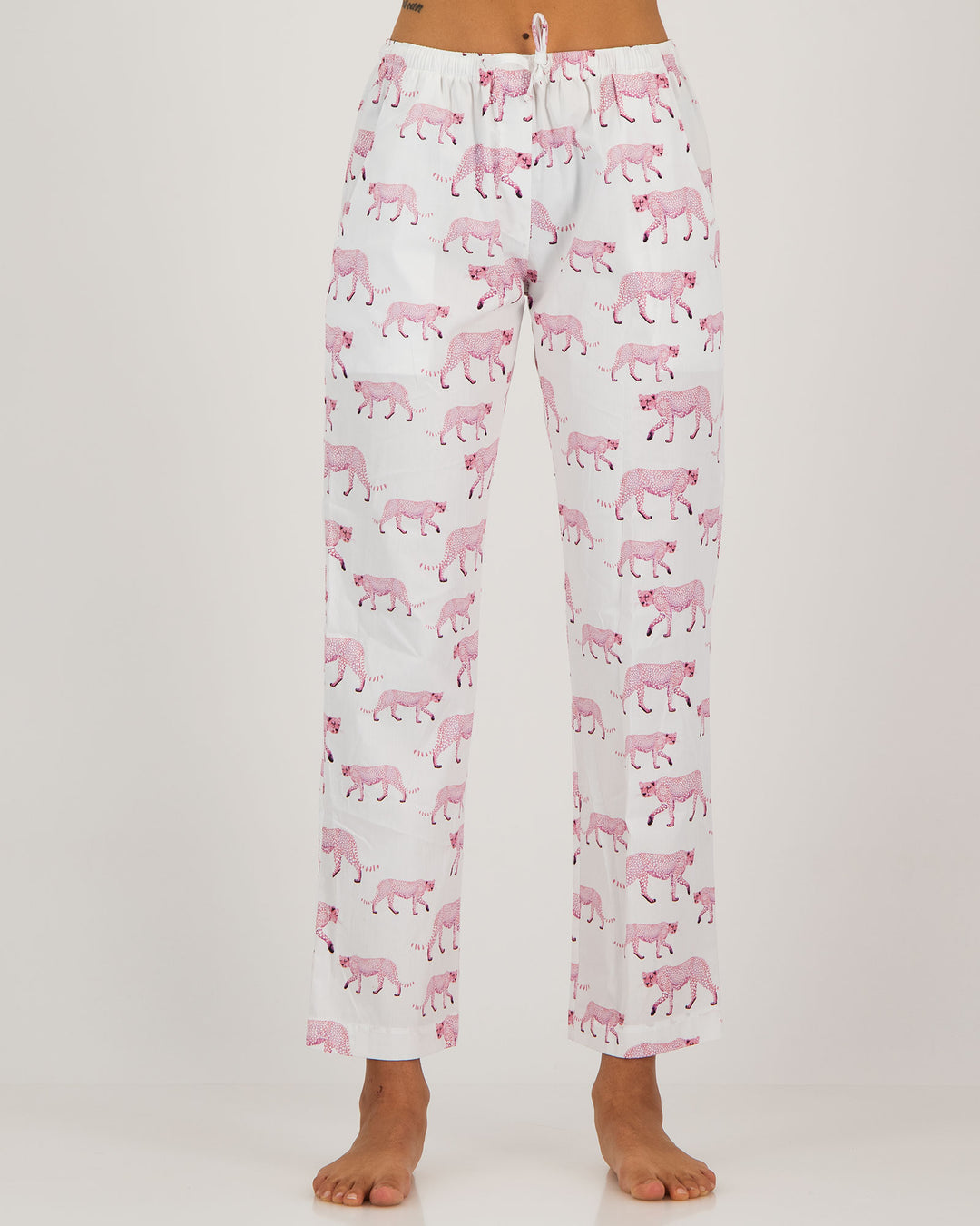 Pink Seersucker ~ Cotton Lounge Pants - Needham Lane Ltd.