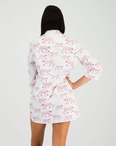 Womens Sleepshirt - Pink Cheetahs