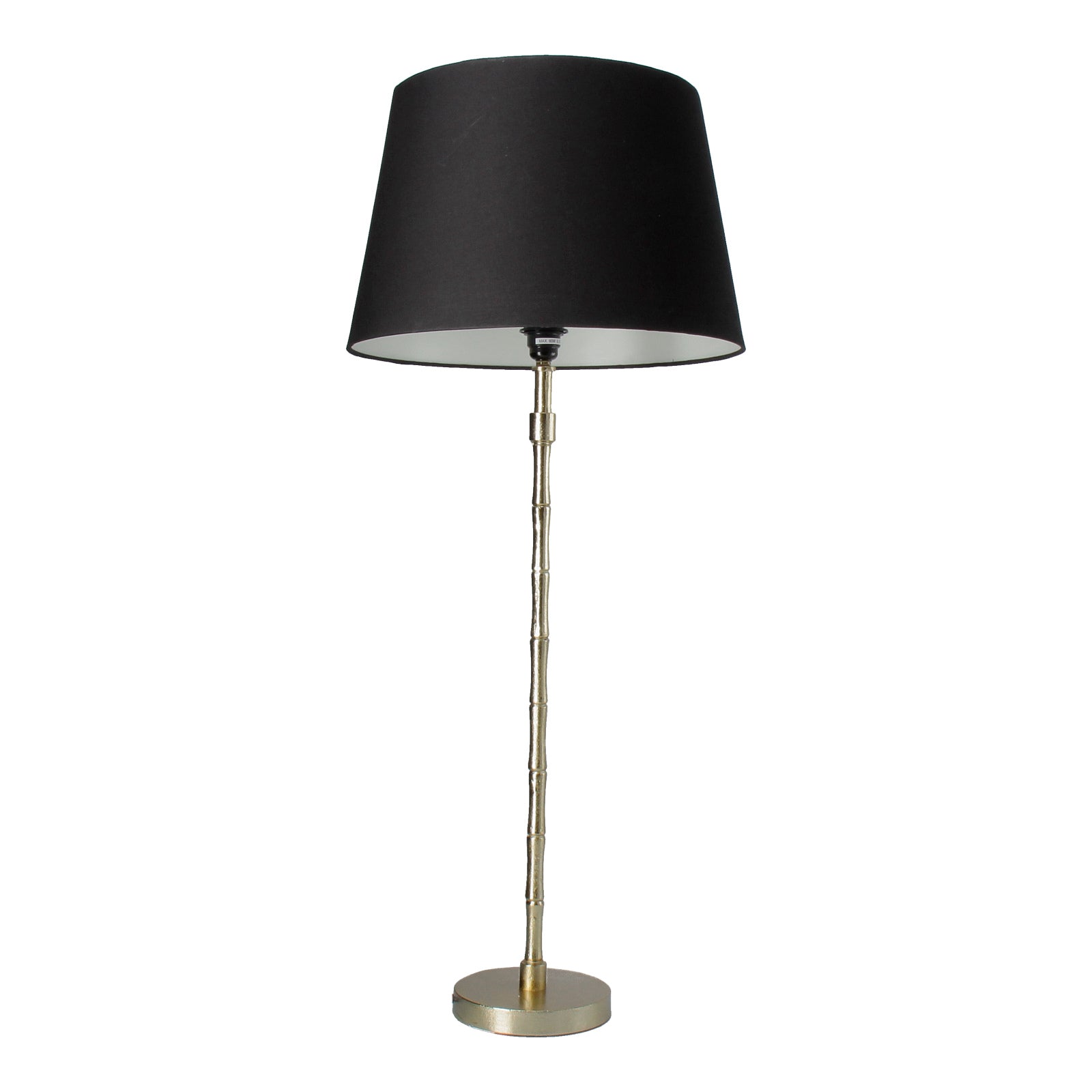 black and chrome table lamp