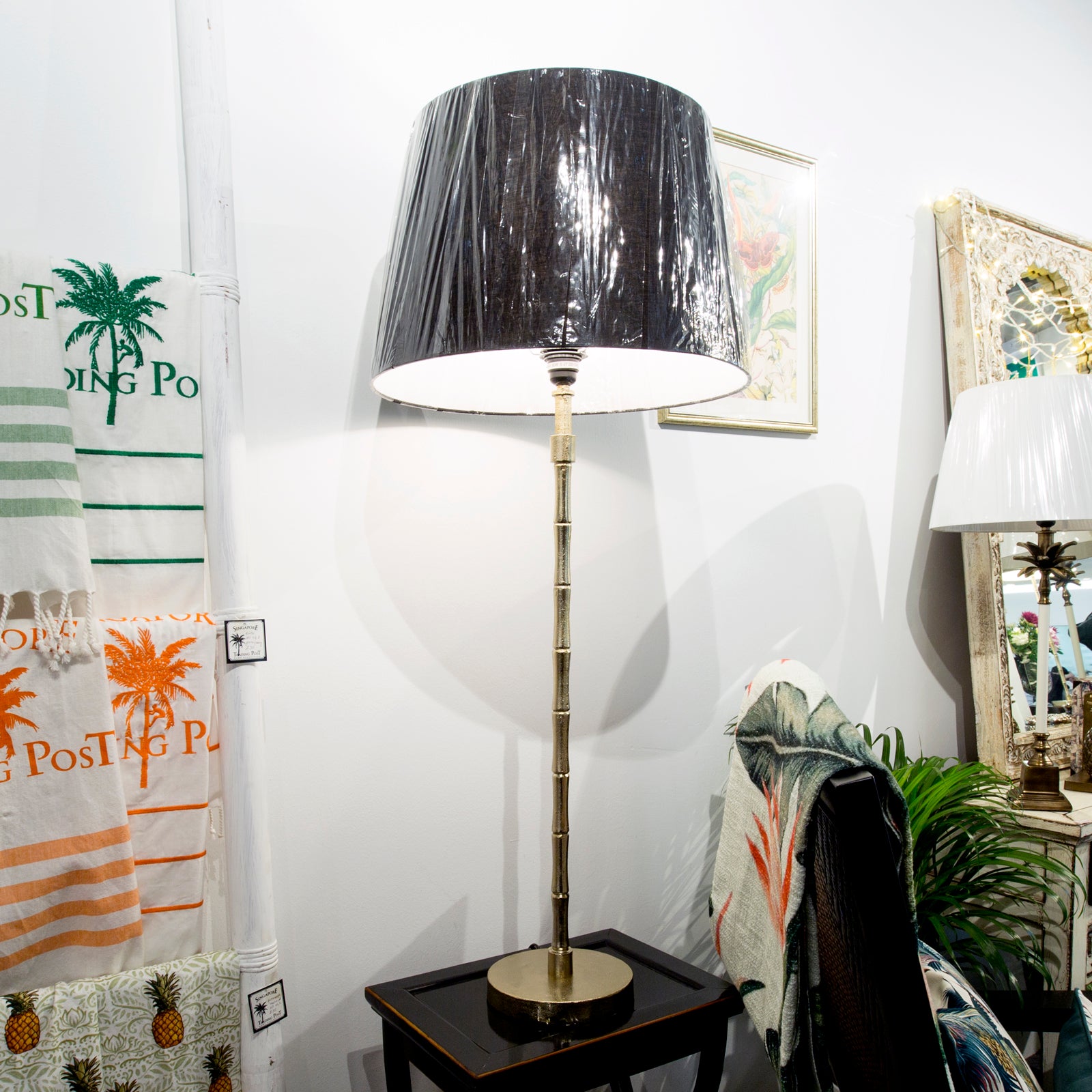 tall table lamps with black shades