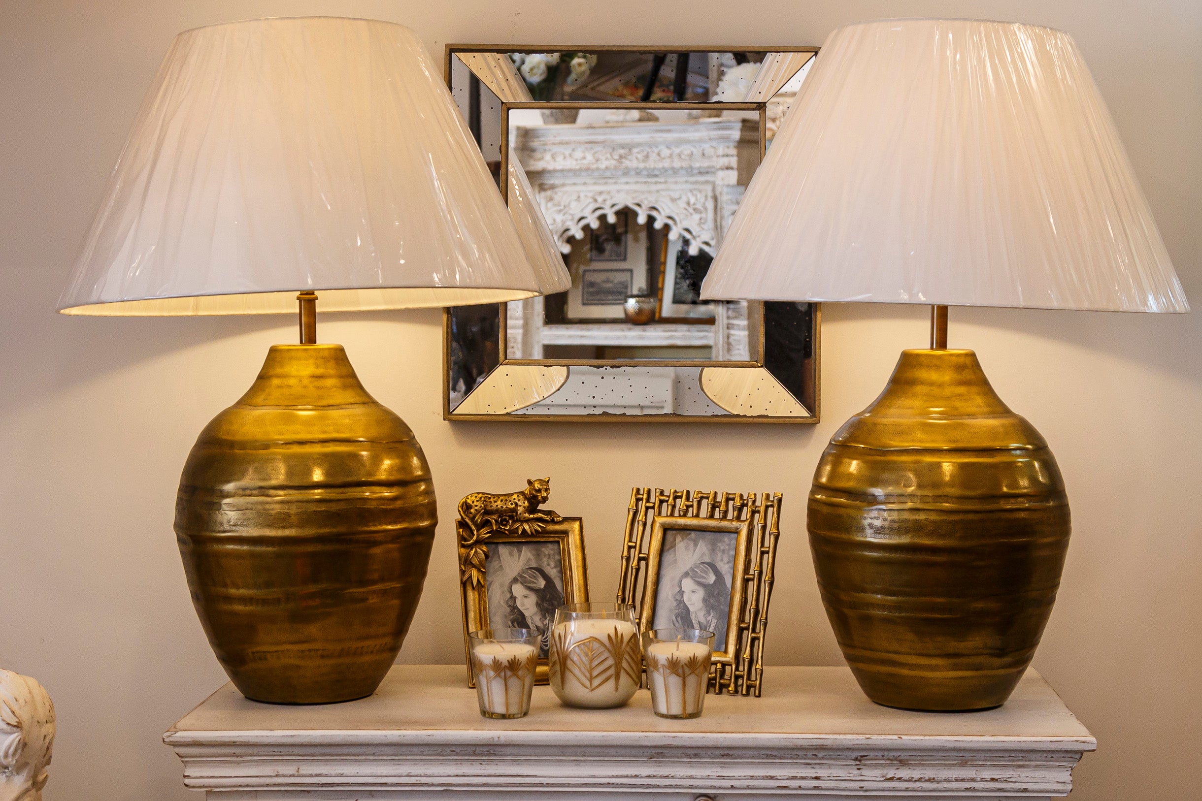 3 way brass table lamps