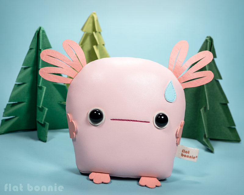 Baby Axolotl Plush Toy Handmade Stuffed Animal Aka Wooper Looper Flat Bonnie