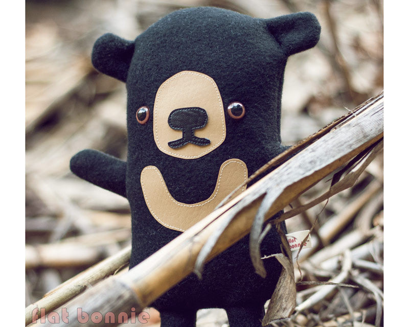 Sun Bear plush stuffed animal - Handmade Sun Bear soft toy doll – Flat