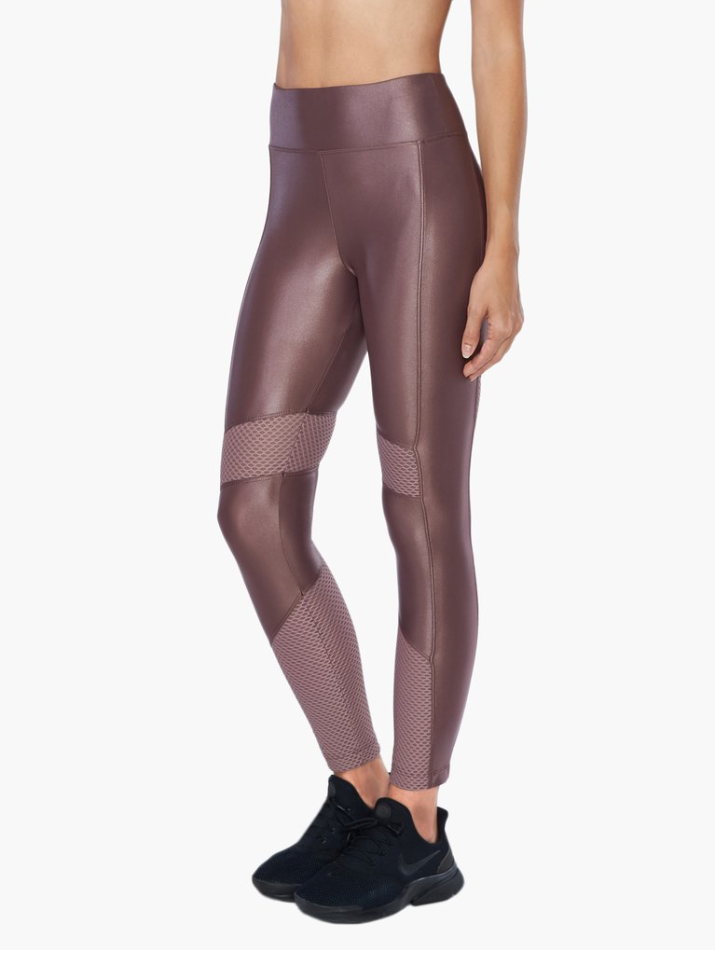 Alloy Ombre High Waisted Midi Legging in Black Iridescent Speckle