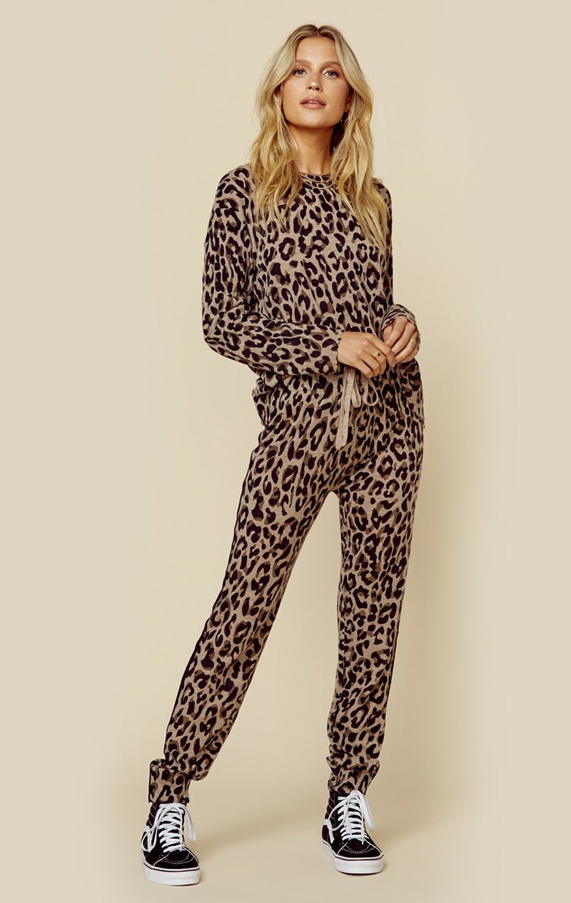 sundry leopard sweatpants