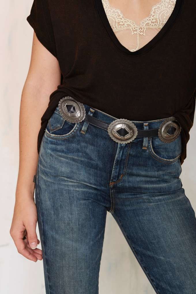 LoveStrength Phoenix Black Concho Leather Belt Bliss Bandits