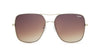 Quay Stop and Stare Gold Brown Sunglasses