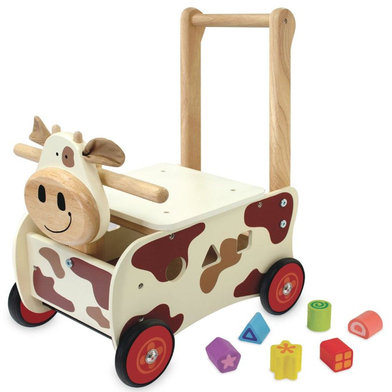 wooden cow ride on toy