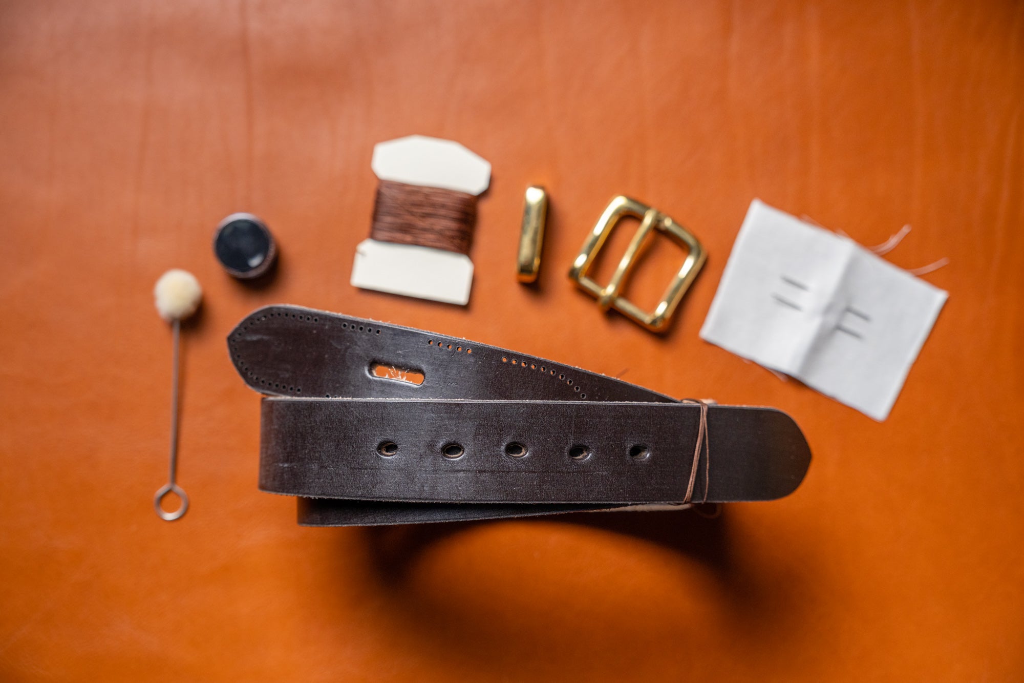Our premium DIY leathercraft belt making kit from J.H. Leather