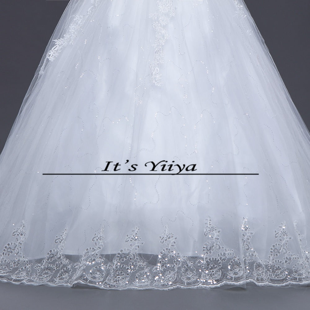 Free Shipping Yiiya 2016 New Bridal White Wedding Dress Wedding Gowns 