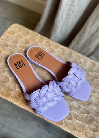 Mules bibi Lou turnover lilas