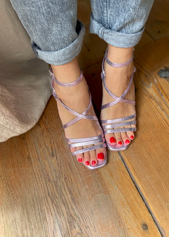 Chicorée lilac Anaki heeled sandals