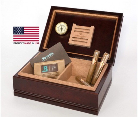 WoodTop Amish Solid Maple Humidor | 75 Cigars