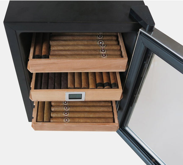 The Clevelander Cigar Humidor Cabinet with Digital Hygrometer