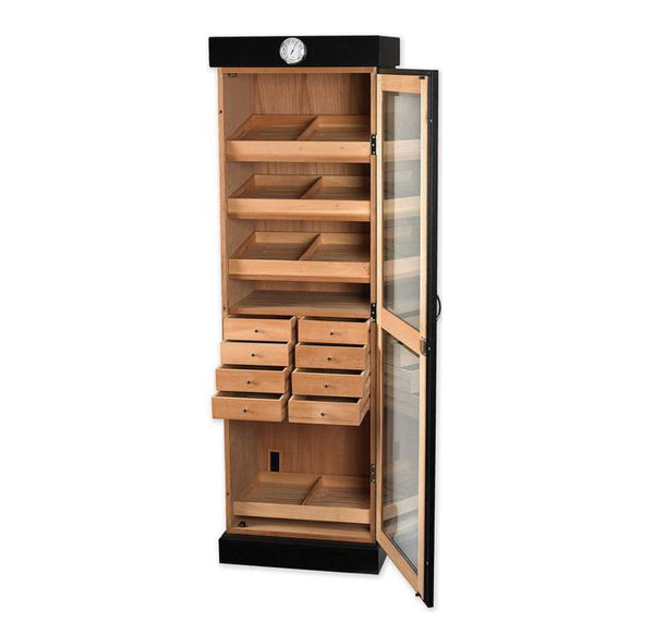 Tower of Power Display Humidor Cabinet with Drawers