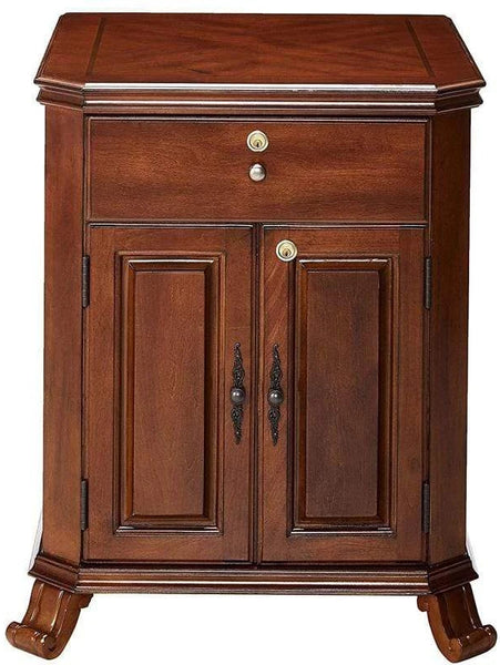 The Montegue End Table Cigar Humidor Cabinet