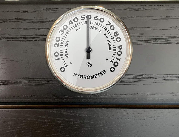 Cigar Humidor Hygrometer Gauge: Built-in Temperature & Humidity