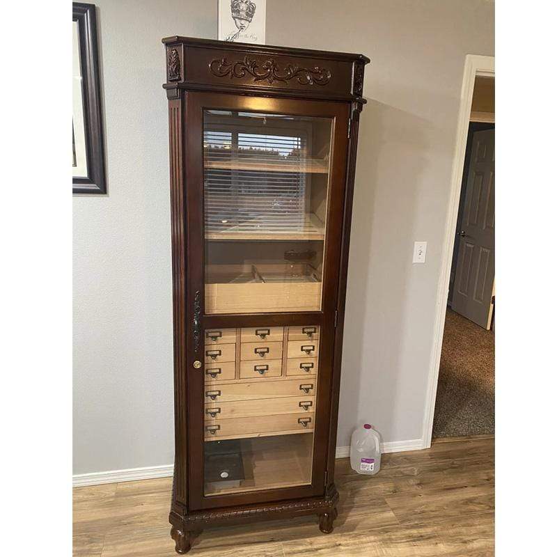 Tower of Power Humidor Cabinet with Drawers - Your Elegant Bar