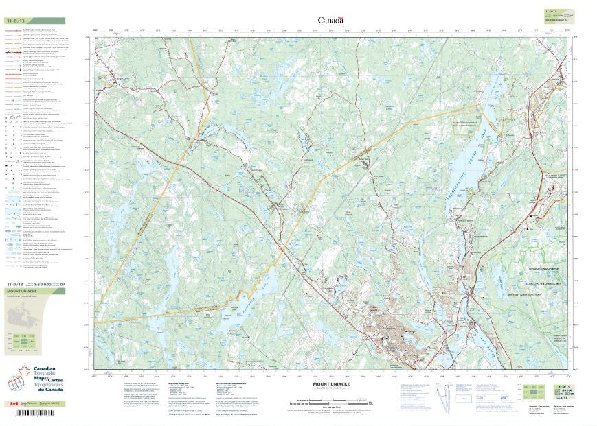11d13 Mount Uniacke Topographic Map Nova Scotia Maps And More 4763
