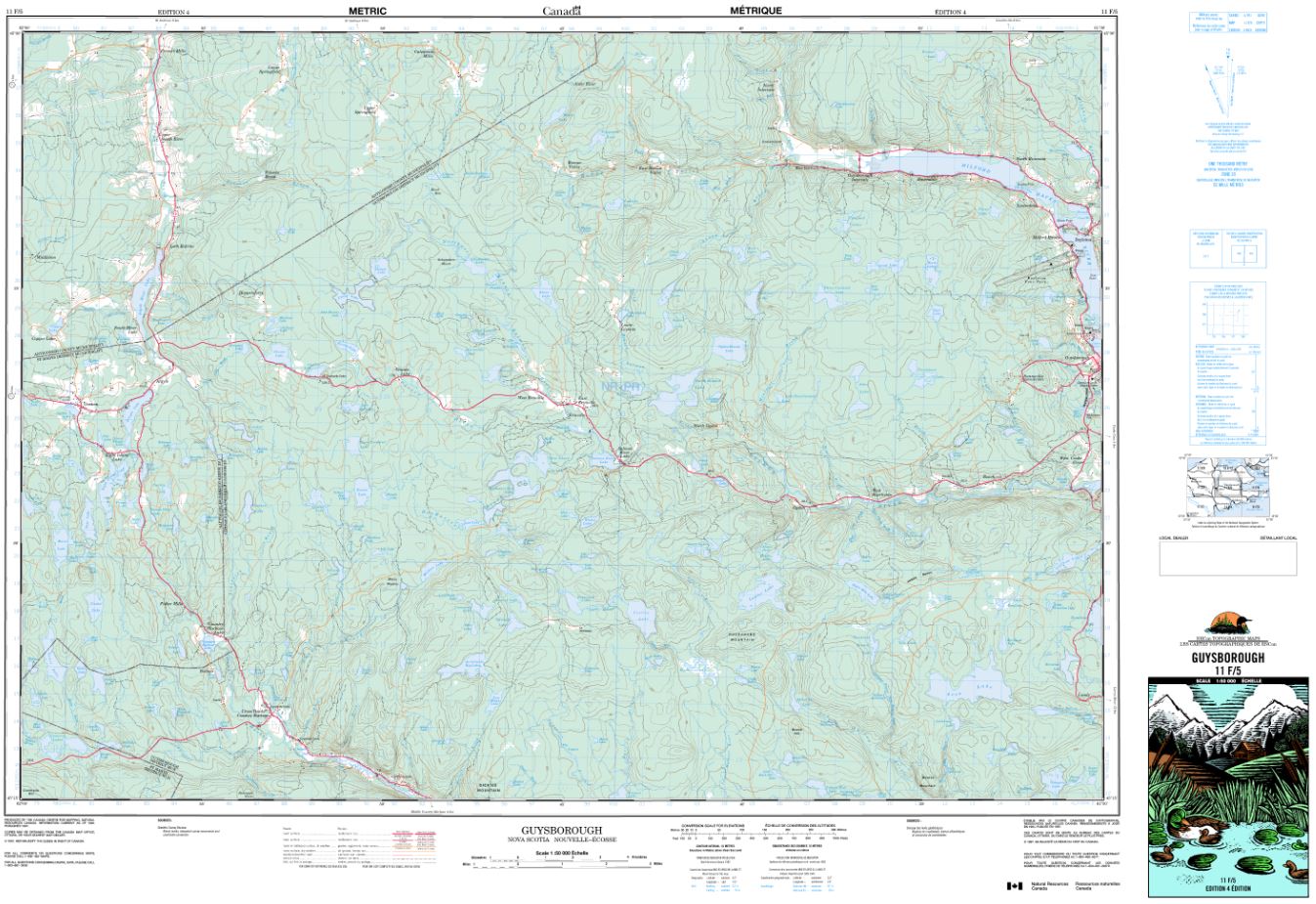 11f05 Guysborough Topographic Map Nova Scotia Maps And More 4967