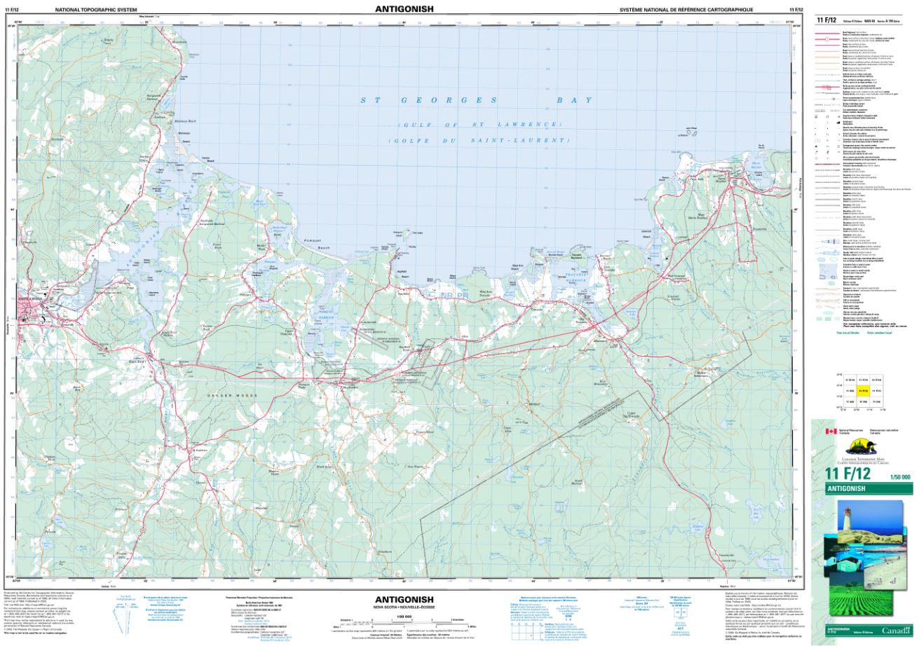 11f12 Antigonish Topographic Map Nova Scotia Maps And More 3586