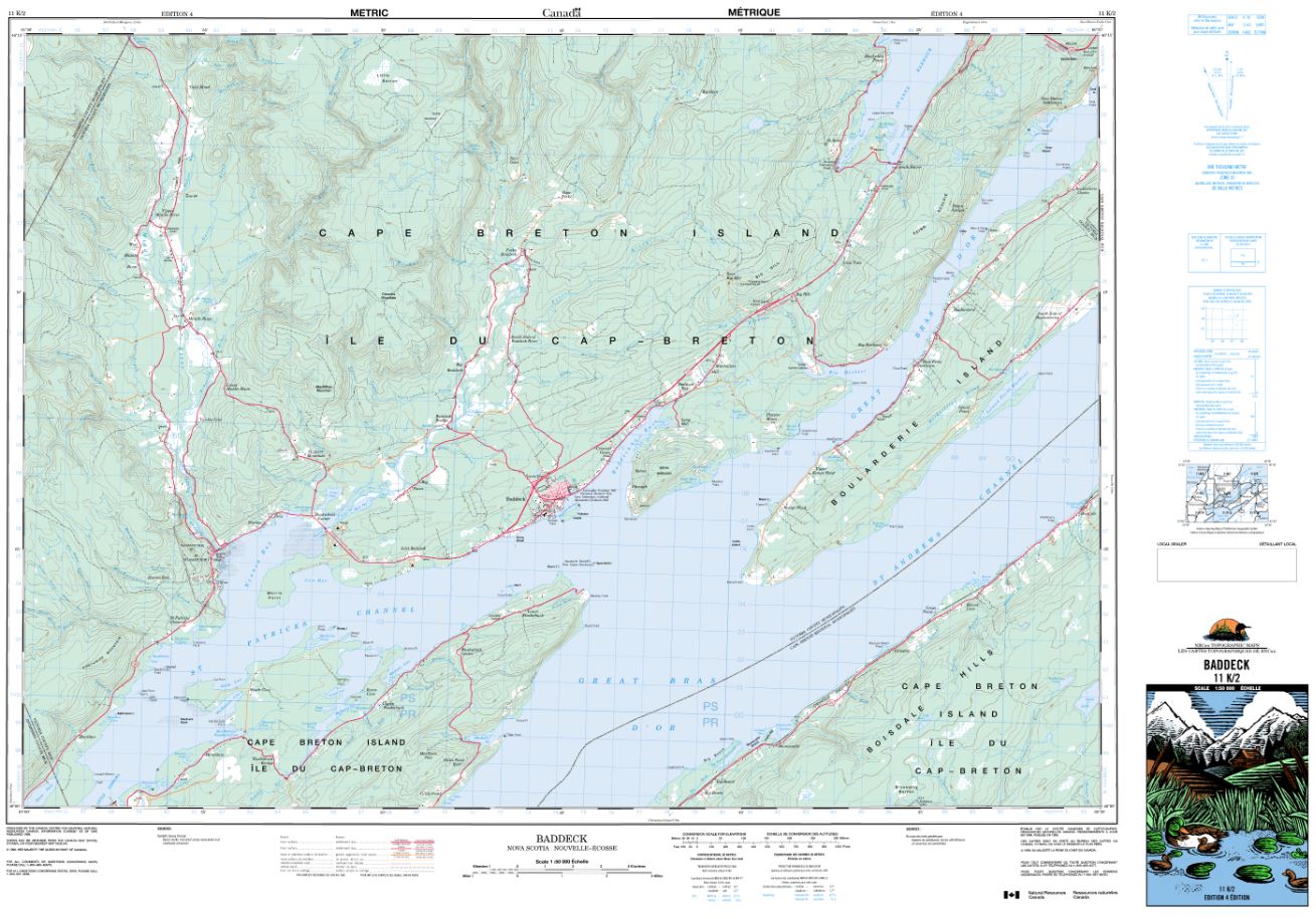 11k02 Baddeck Topographic Map Nova Scotia Maps And More 5256