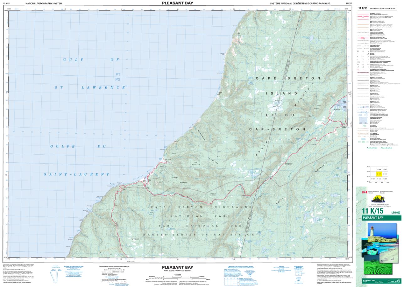 11k15 Pleasant Bay Topographic Map Nova Scotia Maps And More 3533