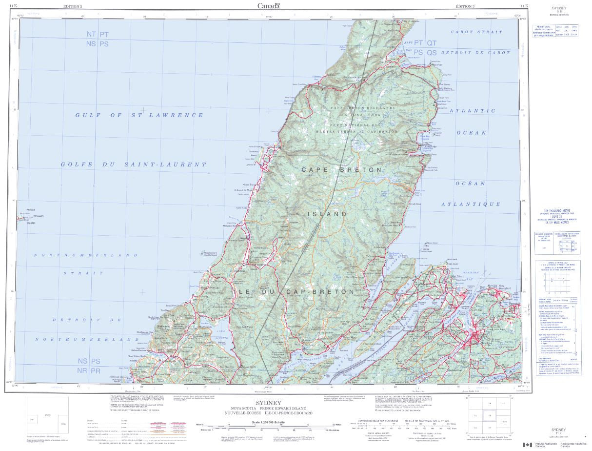 11k Sydney Topographic Map Nova Scotia Maps And More 4190