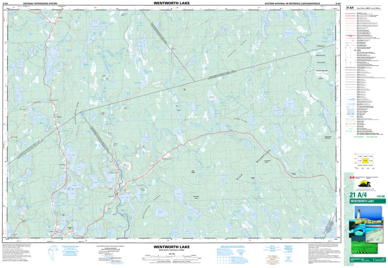 21a04 Wentworth Lake Topographic Map Nova Scotia Maps And More 6196