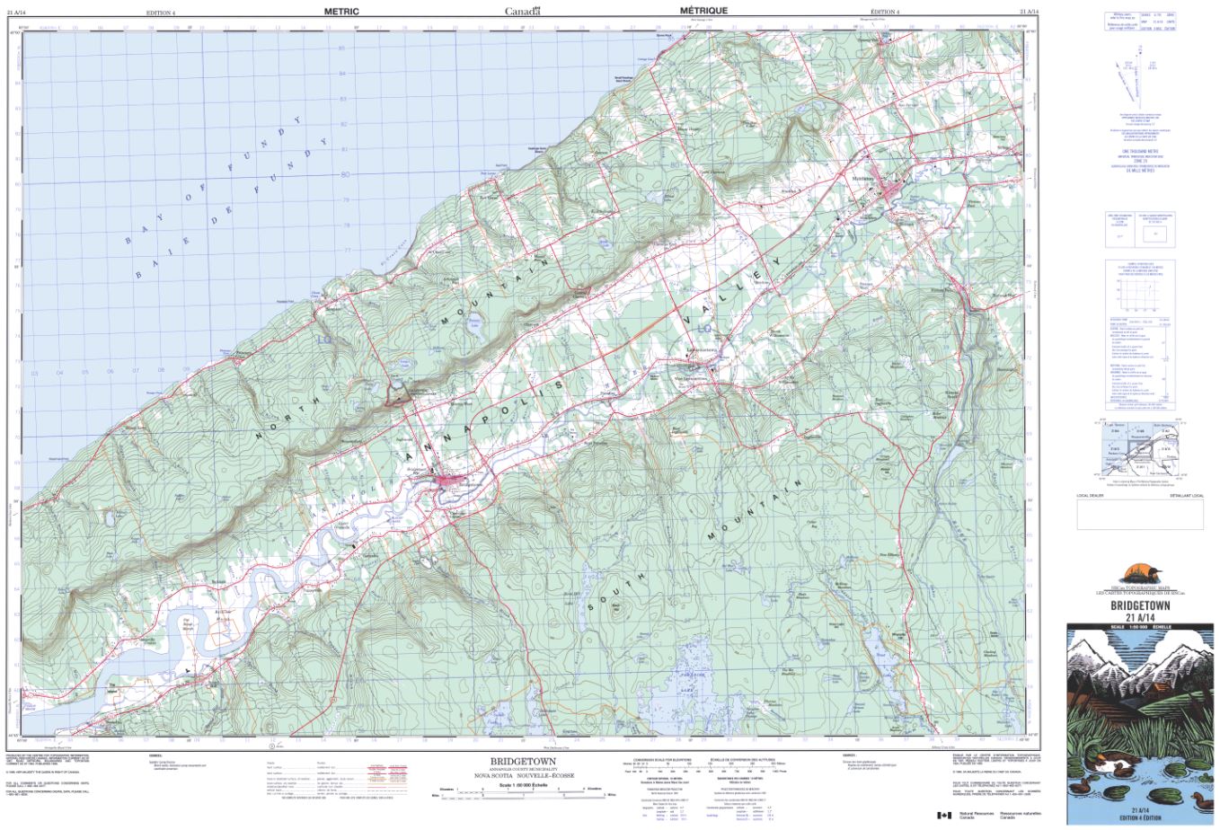 21a 14 Bridgetown Topographic Map Nova Scotia Maps And More