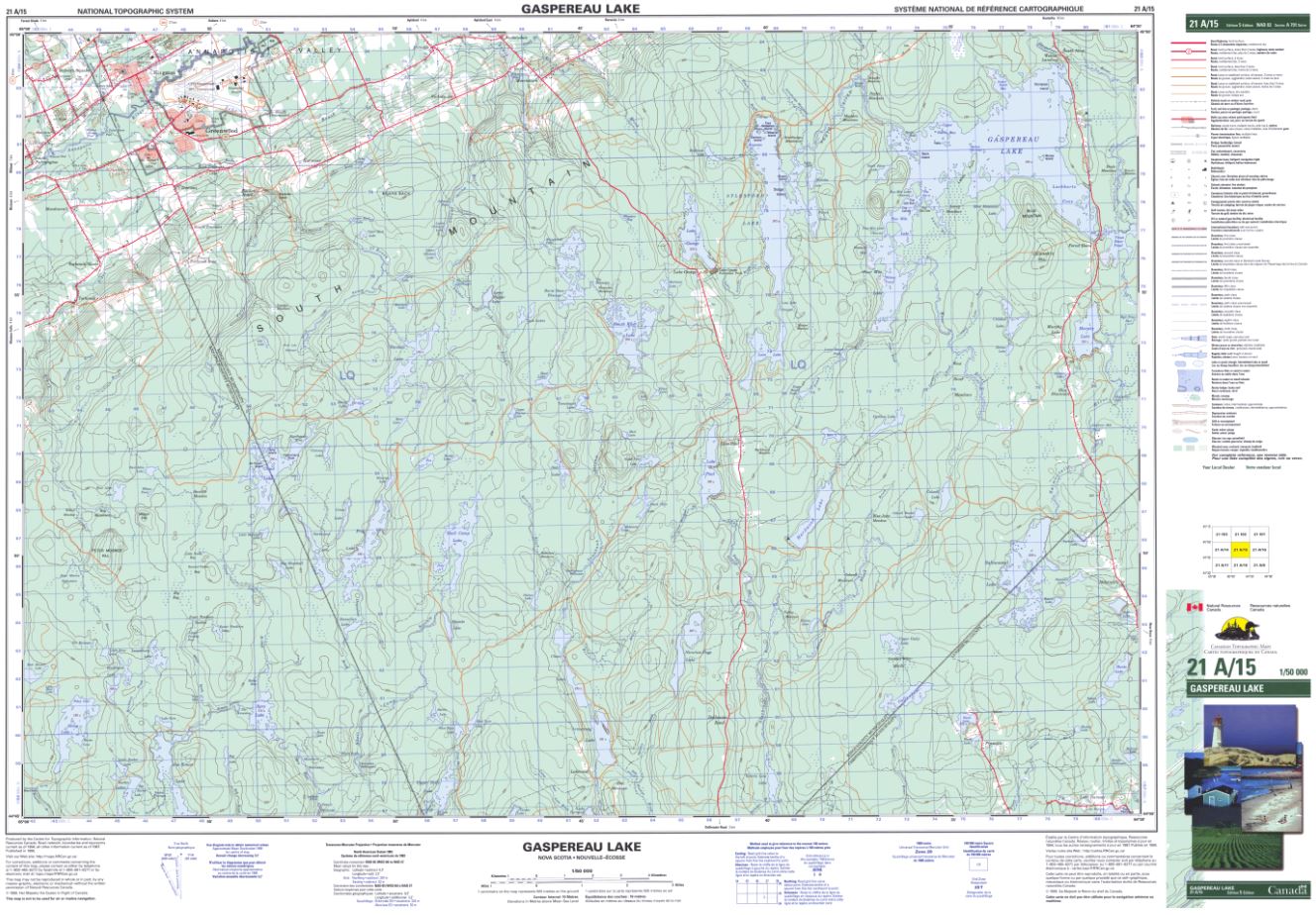21a15 Gaspereau Lake Topographic Map Nova Scotia Maps And More 7757