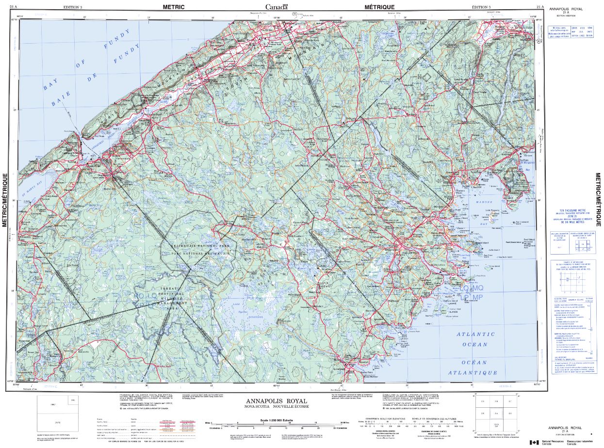 21a Annapolis Royal Topographic Map Nova Scotia Maps And More 1059