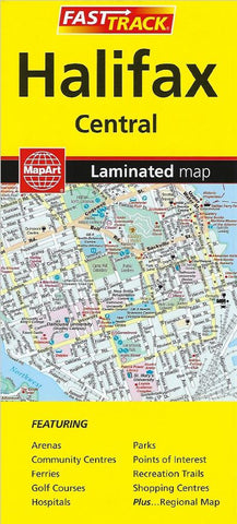 Maps And More Halifax Halifax Fast Track Laminated Map | Maps & More