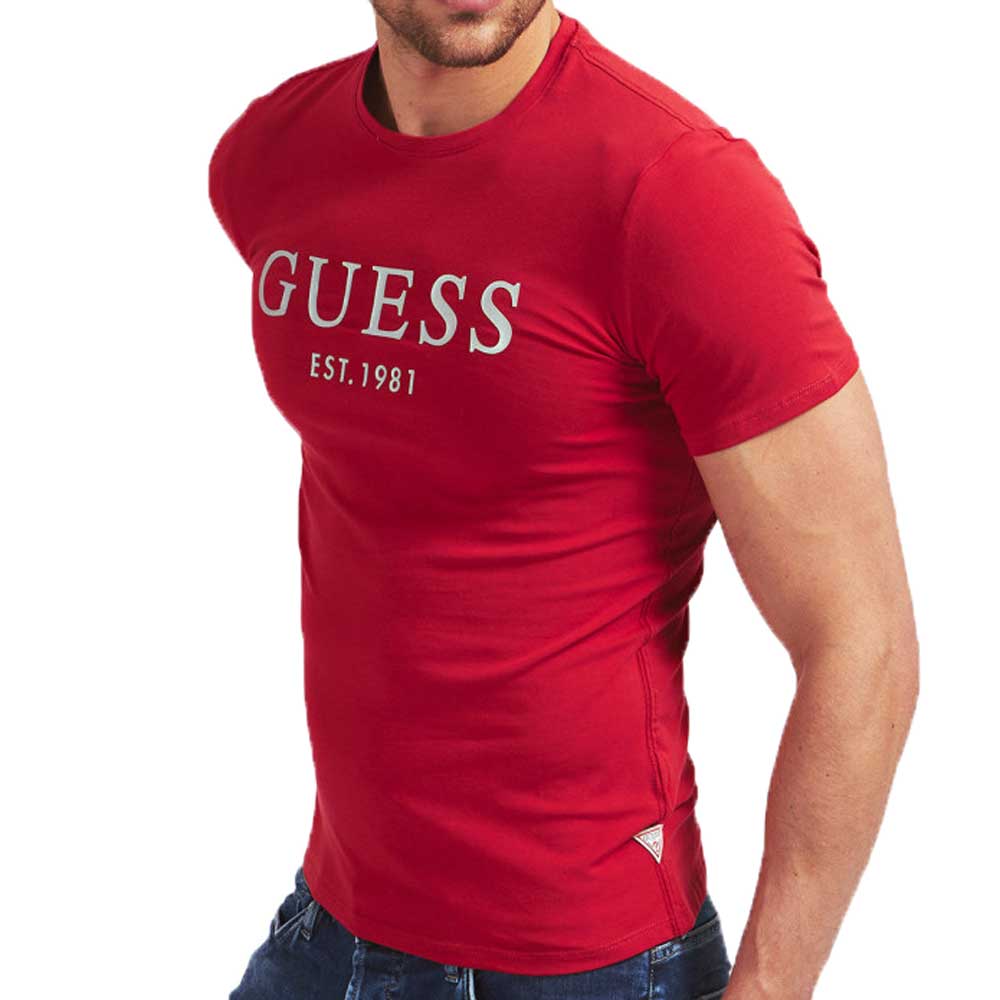 red branded t shirt