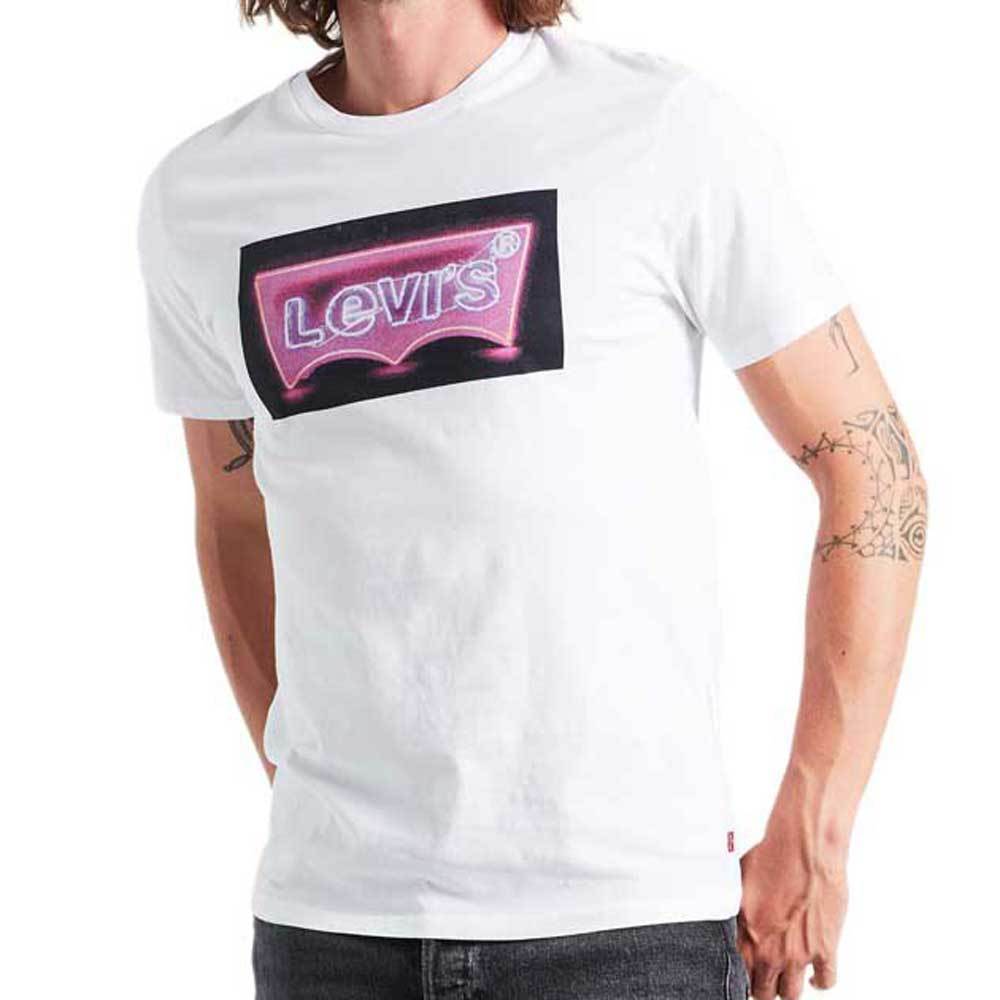 Levi Strauss White Neon Effect Logo T-Shirt - 22491-0488