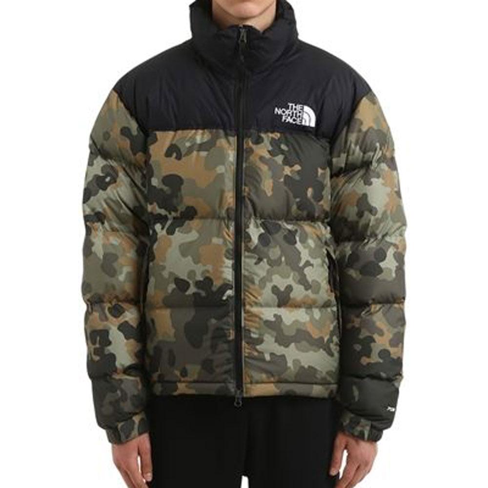 north face green camo jacket