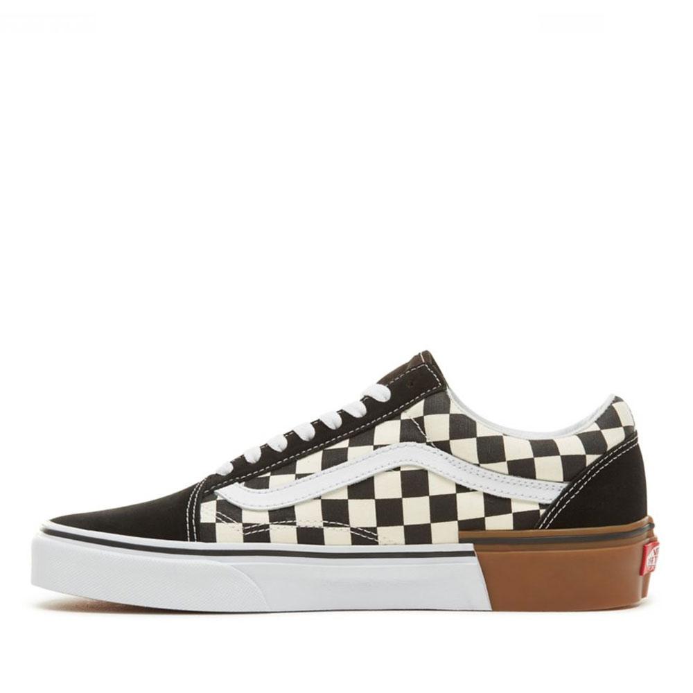 vans old skool checkerboard gum sole