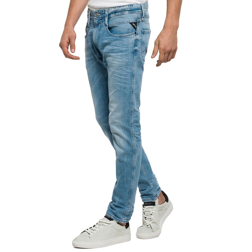 gezagvoerder voordat symbool Replay Anbass Slim Fit Light Blue Jeans M914-63C-929