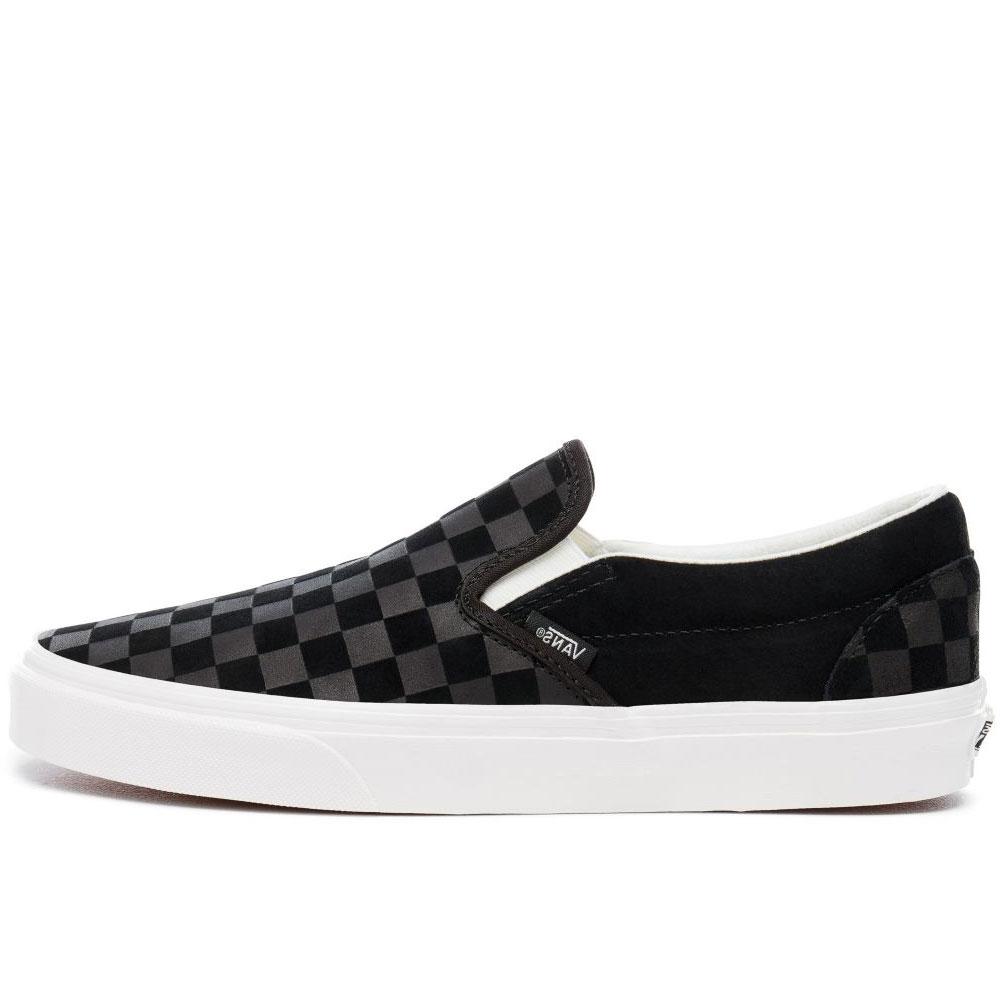 black & grey classic checkerboard trainers