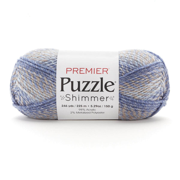 Premier Yarns Puzzle Crossword 1050-03 (3-Skein) Same Dyelot Chunky Bulky  #5 Soft Knitting Yarn 100% Acrylic Bundle with 1 Artsiga Craft Bag