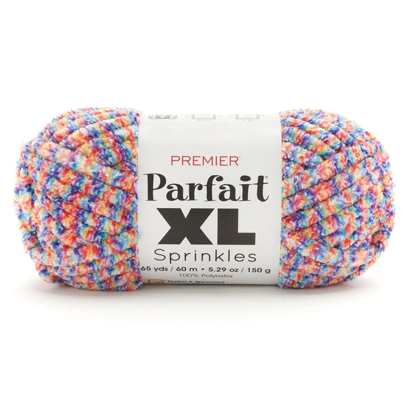 Premier Yarns Parfait Chunky - 3.5 Oz - #6 Super Bulky Weight - 3 Pack  Bundle with Bella's Crafts Stitch Markers (Pink Lemonade)