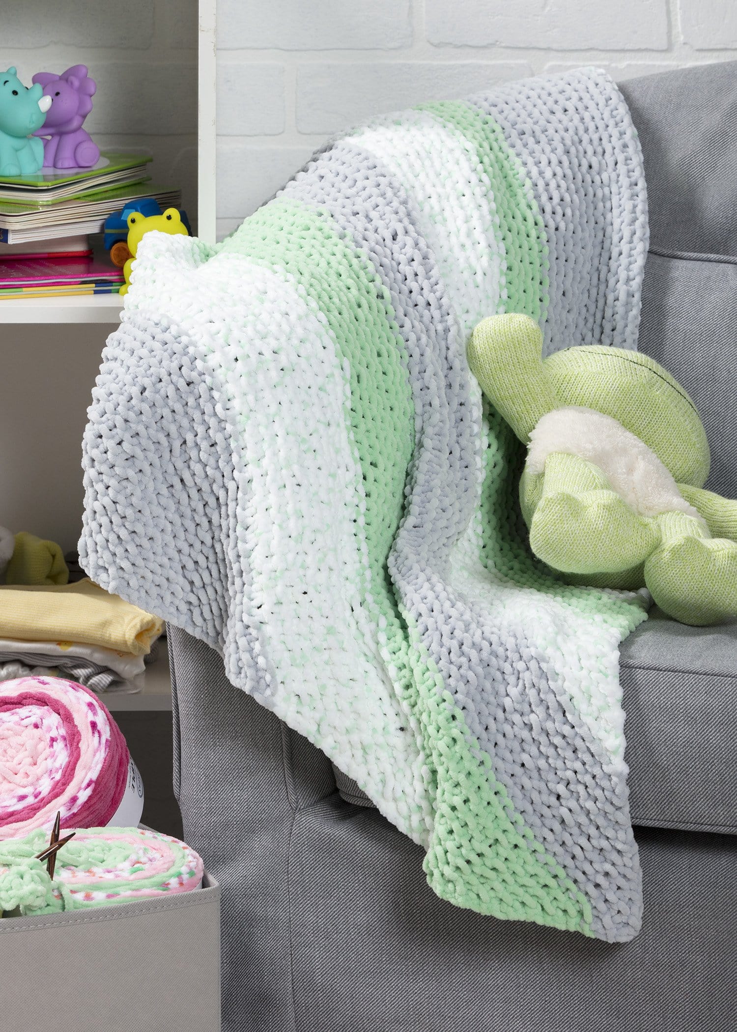 Diagonal Baby Blanket – Premier Yarns