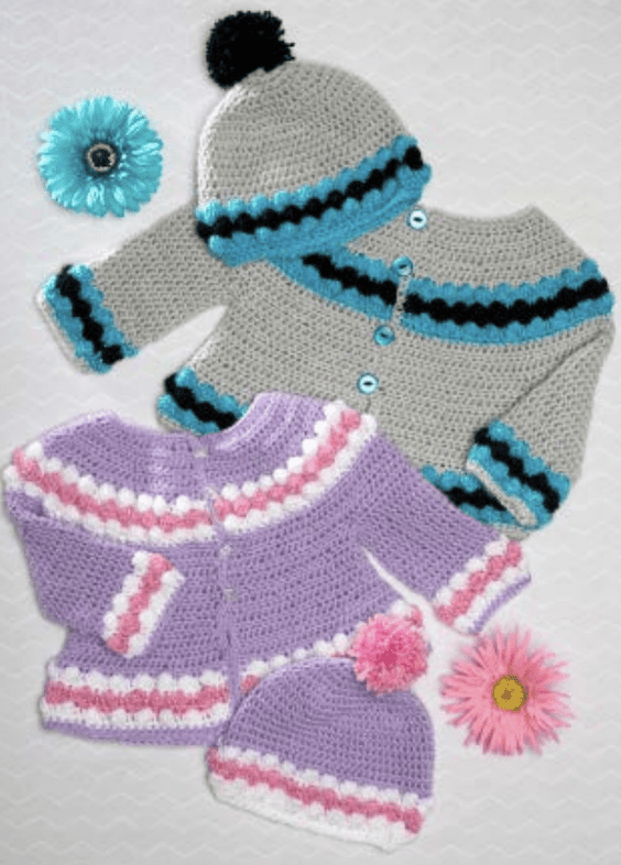 Premier EverydayÂ® Baby Crochet Cardigan and Cap Set