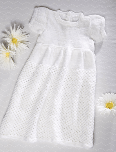 knitted christening gown