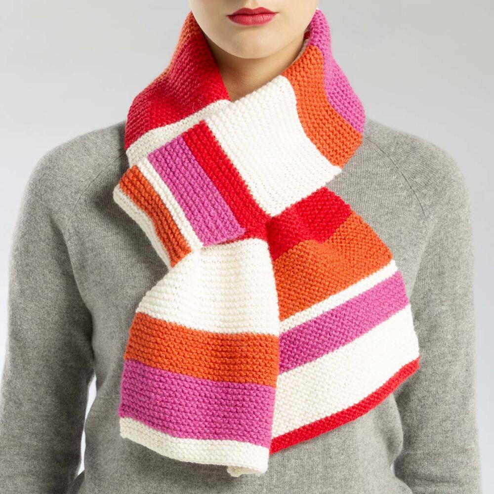 Knit Striped Scarf Free Download Premier Yarns