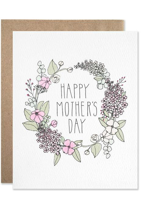 Hartland Brooklyn Floral Wreath Mother's Day Card