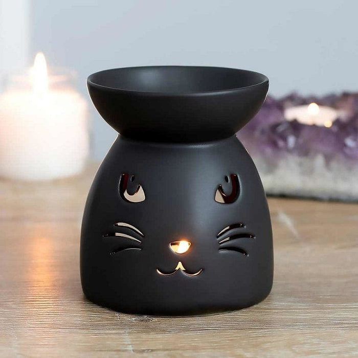 Black Ash Ceramic Cat Wax Melt Oil Burner The Fashion Gift Shop