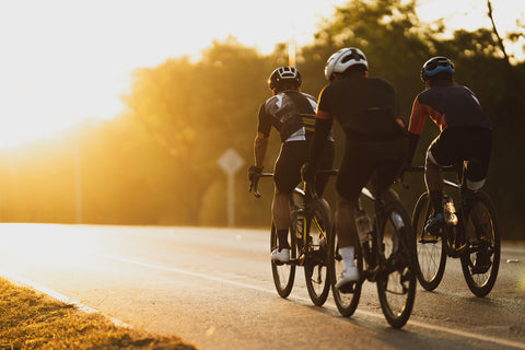 group of cyclists