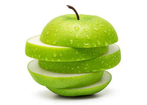 sliced green apple