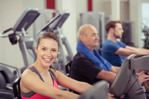 smiling woman in gym